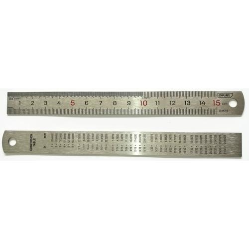 得力15cm高檔鋼直尺 繪圖測(cè)量的得力助手